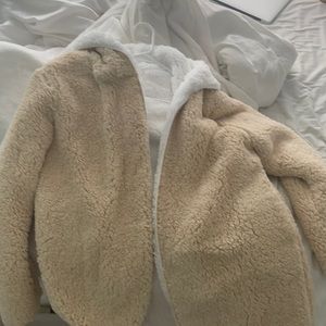 oversized teddy bear cardigan